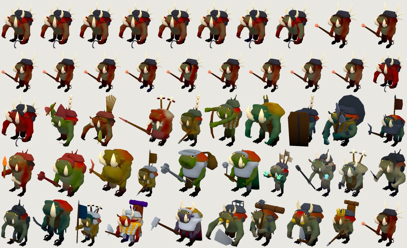 mutiCreature — batch variants